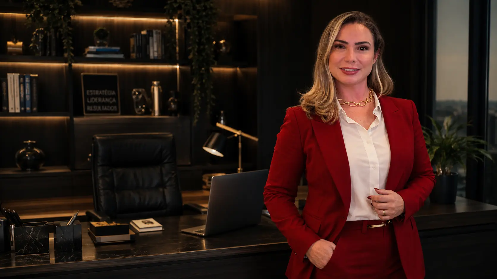 Renata Freire em seu escritório — RF Conceito Vidros